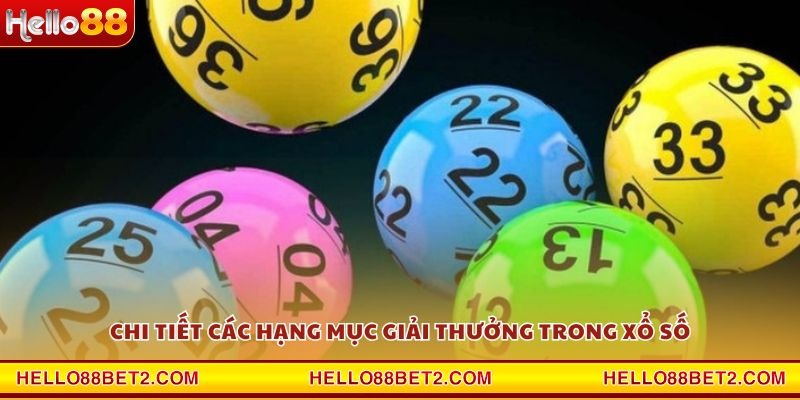 Chi tiết các hạng mục giải thưởng trong xổ số